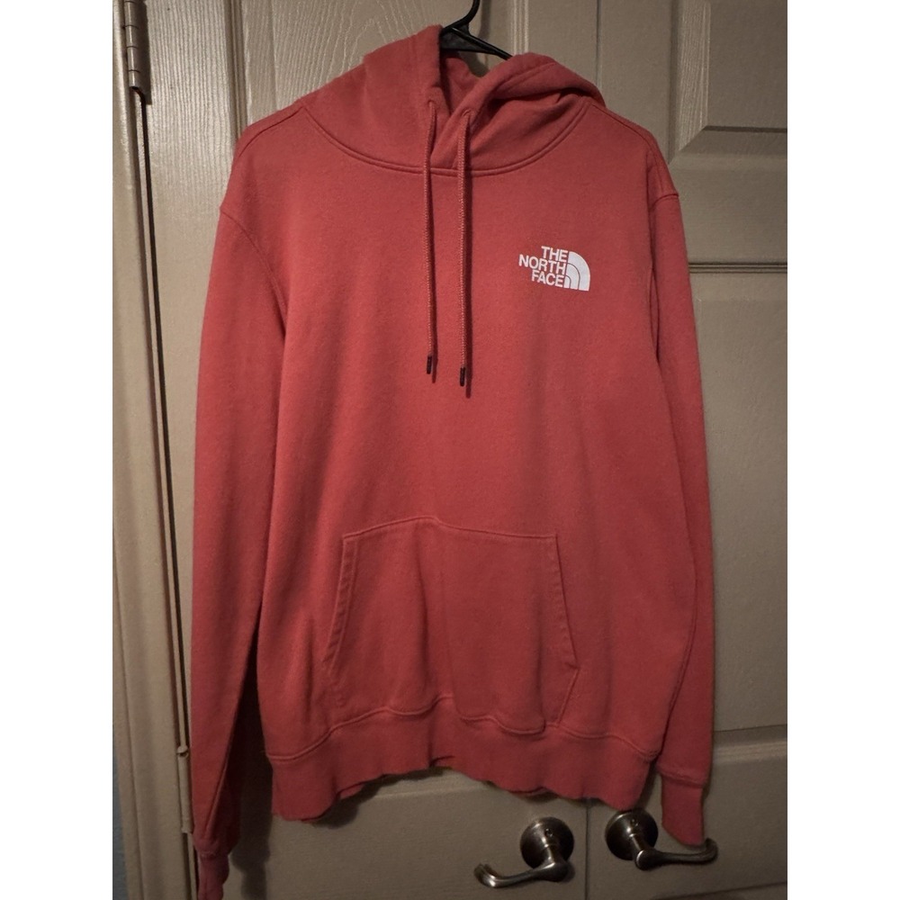 North Face Hoodie Men's Large Box NSE Pullover Salmon Yellow Box